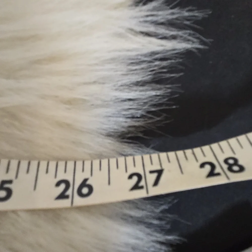 Wilson Leather Maxima Cream And Gray Jacket Suede with Faux Fur Festival